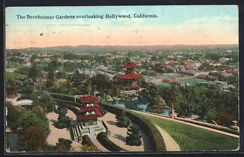 AK Hollywood, CA, The Bernheimer Gardens