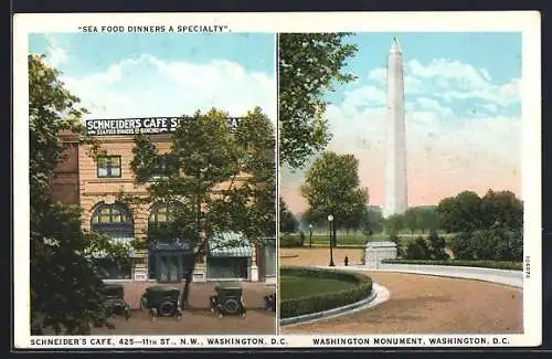 AK Washington D.C., Schneider`s Cafe, 425-11th St., Washington Monument