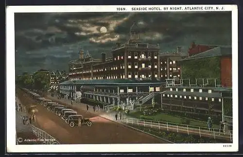 AK Atlantic City, NJ, Seaside Hotel by Night