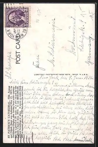 AK New York, NY, St. Patrick`s Cathedral