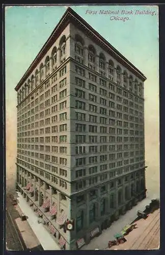 Künstler-AK Chicago, IL, First National Bank Building