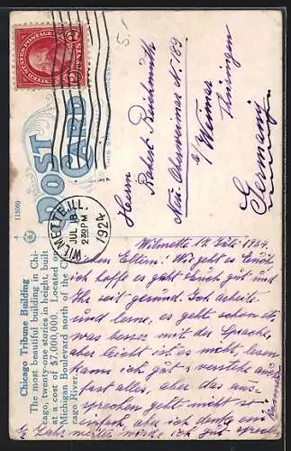 AK Chicago, IL, Chicago Tribune-Tower