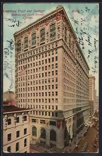 AK Chicago, IL, America Trust and Savings Bank, Monroe and Clark Streets