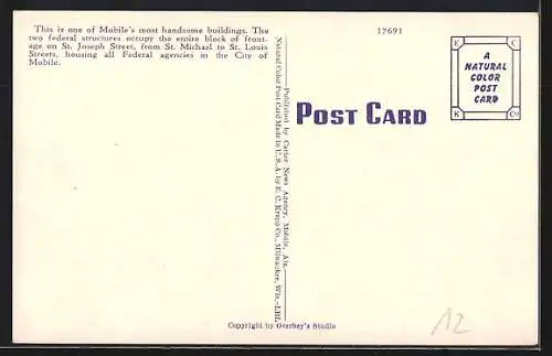 AK Mobile, AL, Post Office and Federal Building