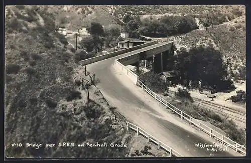 AK New Hall, CA, Bridge over SPRR on Newhall Grade