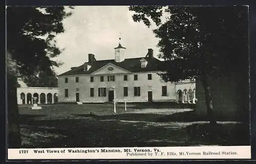 AK Mt. Vernon, VA, Washington`s Mansion, West View