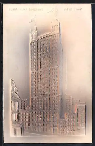 Präge-AK New York, NY, Park Row Building