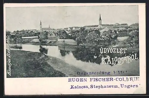 AK Kalocsá, Teilansicht mit Flusspartie