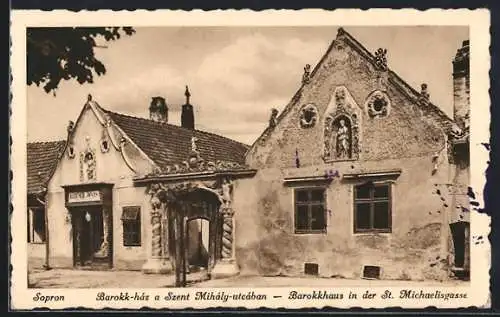 AK Sopron, Barockhaus in der St. Michaelisgasse