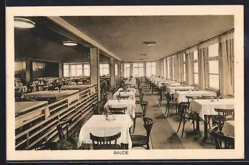 AK Berlin-Zehlendorf, Restaurant Onkel Tom`s Hütte im Grunewald, Innenansicht