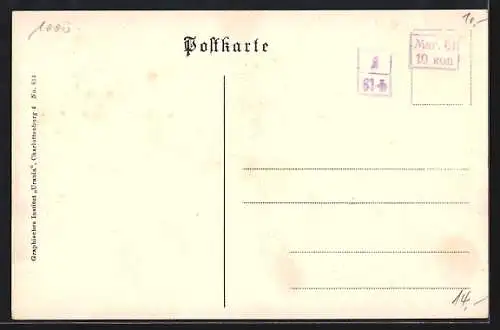 AK Berlin, Elite-Hotel am Bahnhof Friedrichstrasse, Sitznische im Vestibül, Reichtstagsufer