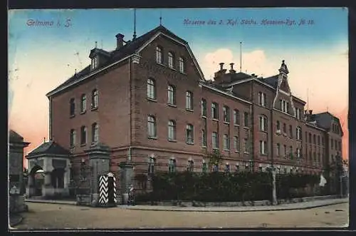 AK Grimma, Kaserne des 2. Sächsischen Husarenregiments 19