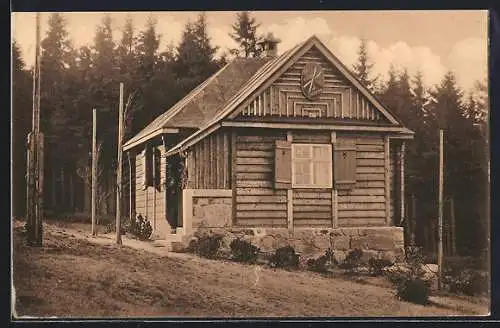 AK Carlsfeld i. Erzg., Skihütte des Ski-Klub Eibenstock