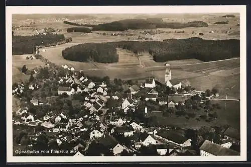 AK Gebrazhofen, Ortsansicht vom Flugzeug gesehen