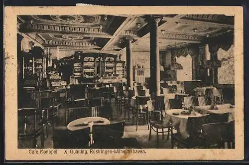 AK Wilhelmshaven-Rüstringen, Café Monopol, Inh. W. Quinting
