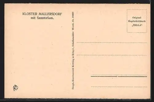 AK Mallersdorf, Kloster mit Sanatorium, Handarbeitssaal