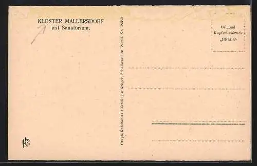 AK Mallersdorf, Kloster mit Sanatorium, Krankenpflege-Leersaal