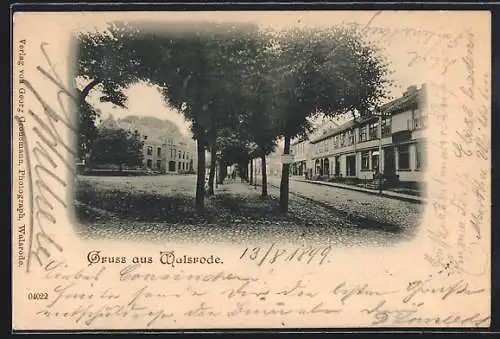 AK Walsrode, Strassenpartie mit Gasthaus