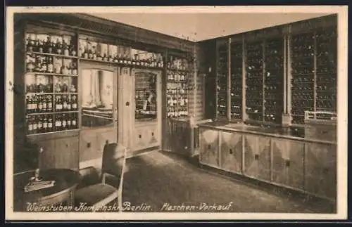 AK Berlin, Restaurant Weinstuben Kempinski, Flaschen-Verkauf