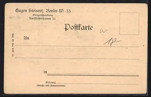 AK Berlin-Charlottenburg, Restaurant Steinerts Weisntuben, Kurfürstendamm 22