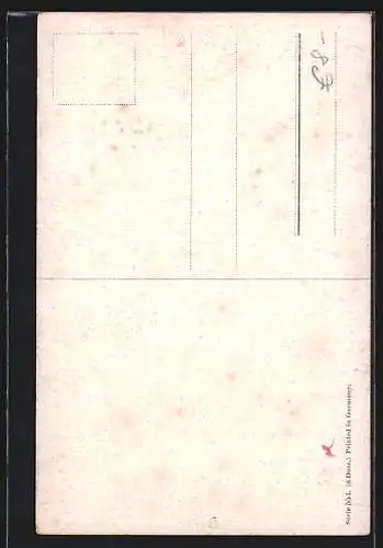 Künstler-AK getigerte Katze