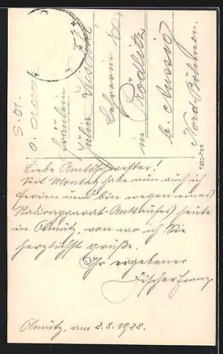 AK Olomouc, Radnice, Rathaus mit Passanten