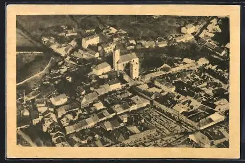 AK Lipník nad Becvou, Teilansicht vom Flugzeug aus