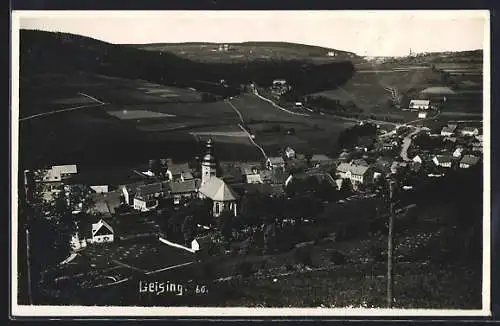 AK Geising, Ortsansicht aus der Vogelschau