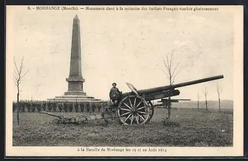 AK Morhange /Moselle, Monument élevé à la mémoire des Soldats Francais