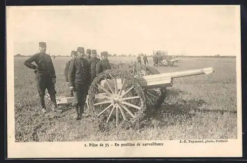 AK Pièce de 75, En position de surveillance
