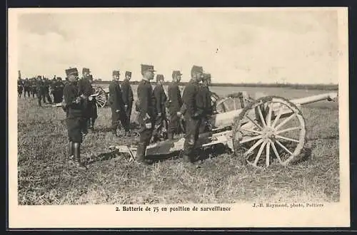 AK Batterie de 75 en position de surveillance