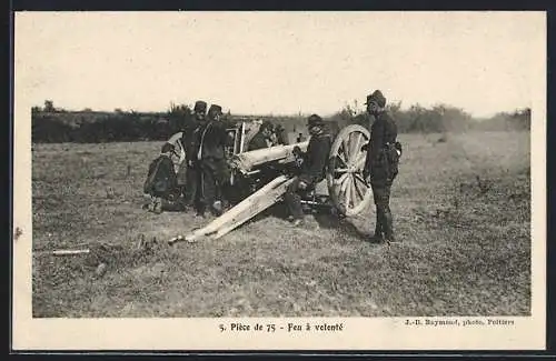 AK Pièce de 75, Feu à volonté