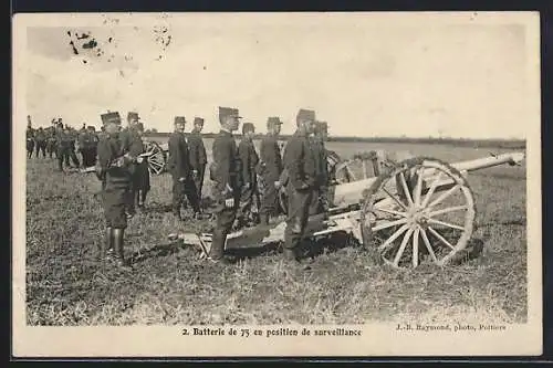 AK Batterie de 75 en position de surveillance