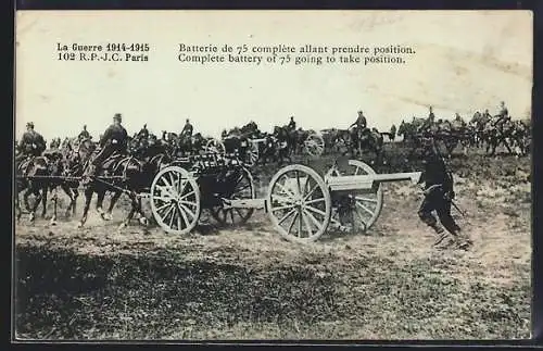 AK Batterie de 75 complète allant prendre position