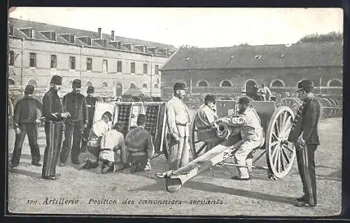 AK Artillerie, Position des canonniers-servants