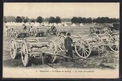 AK Versailles, Le Camp de Sartory, Le Parc d`Artillerie