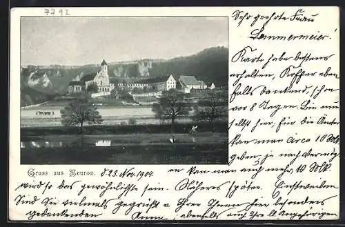 AK Beuron, Blick zum Kloster