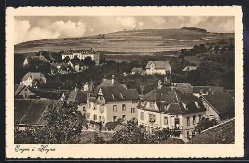 AK Engen i. Hegau, Ortsansicht aus der Vogelschau