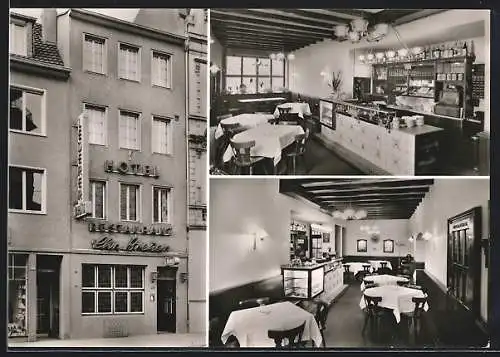 AK Bonn, Hotel-Restaurant Chr. Breuer in drei Ansichten