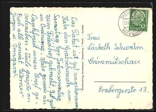 AK Sassenberg i. Westf., Kath. Kirche, Fürstengarten, Haus Rath
