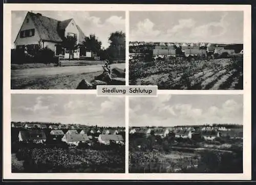AK Schlutup, Vier Ansichten der Siedlung