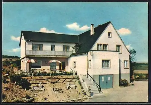 AK Biebernheim b. St. Goar, Gasthaus und Pension Zur schönen Aussicht