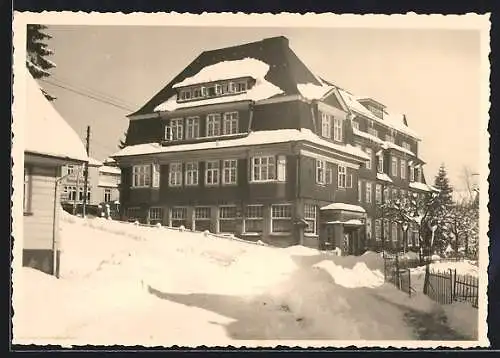 AK Hahnenklee /Harz, Hotel Granetal im Schnee