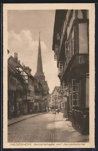 AK Hildesheim, Jacobikirche an der Jacobistrasse