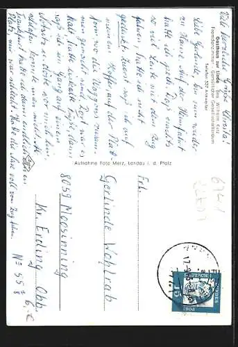 AK Annweiler, Inneres d. Gasthaus zur Linde, Bes. Wilhelm Kurz