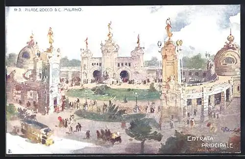 AK Milano, Esposizione / Ausstellung 1906, Entrata principale