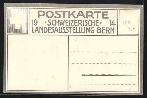 AK Bern, Schweizerische Landesaustellung 1914, Ansicht gegen Süden