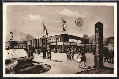 Künstler-AK Budapest, Teilansicht der Messe, Ausstellung 1932