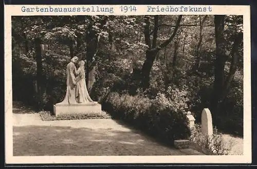 AK Hamburg, Gartenbau-Ausstellung Altona Mai-Oktober 1914, Teilansicht a. d. Abteilung Friedhofs-Kunst