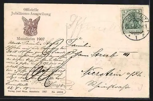 AK Mannheim, Jubiläums-Ausstellung 1907, Burg und Winzerhaus